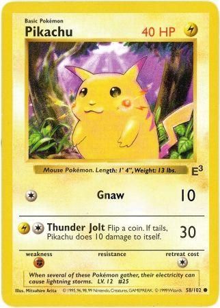Pikachu (58/102) (E3 Stamped Promo with Red Cheeks) [Miscellaneous Cards]