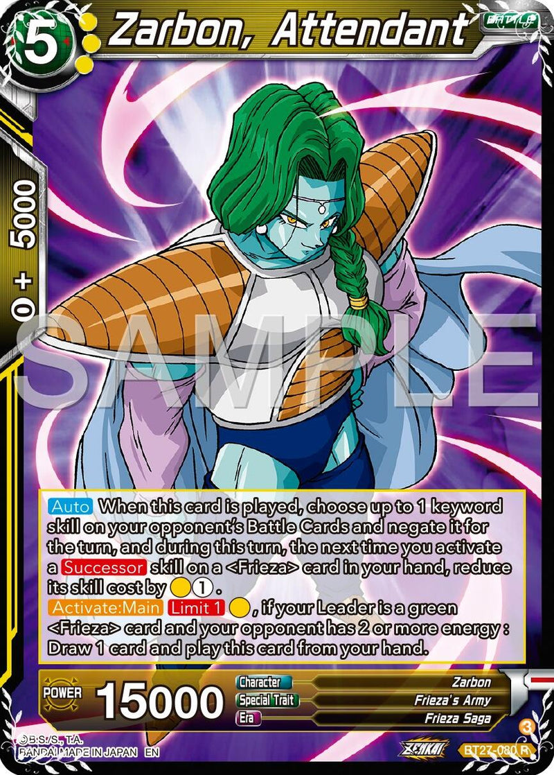 Zarbon, Attendant (BT27-080) [History of Z]