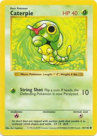 Caterpie (45/102) [Base Set Shadowless Unlimited]