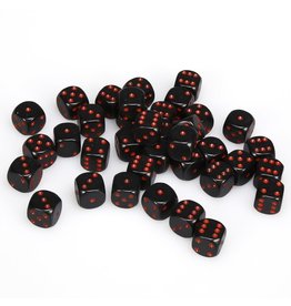 Chessex - 12mm D6 - Opaque Black/Red - CHX25818