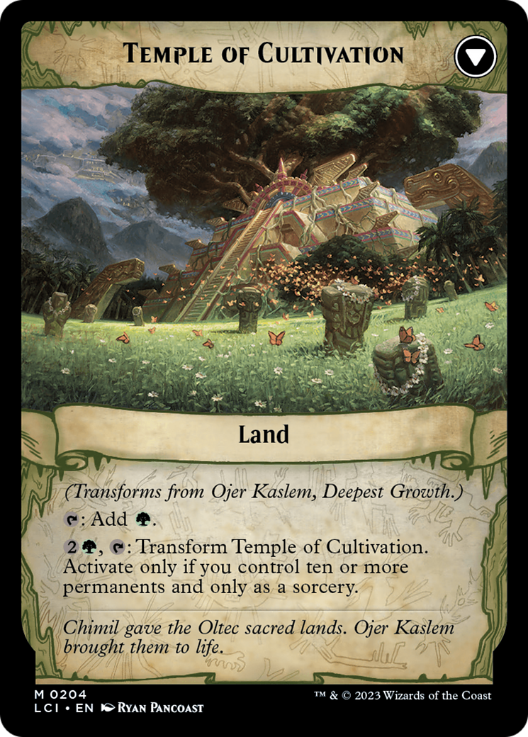 Ojer Kaslem, Deepest Growth // Temple of Cultivation [The Lost Caverns of Ixalan Prerelease Cards]